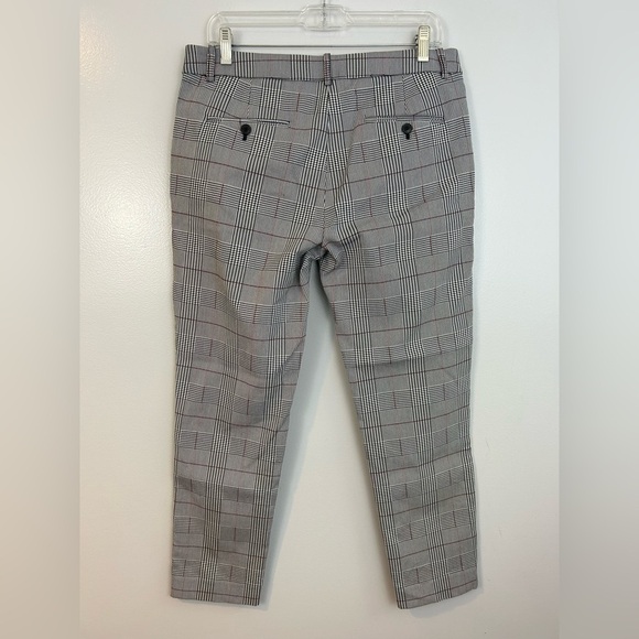 Theory Window Pane Plaid Cropped Ankle Trouser Pants Size 10 - Picture 7 of 12